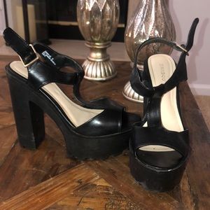 Bamboo platform heels